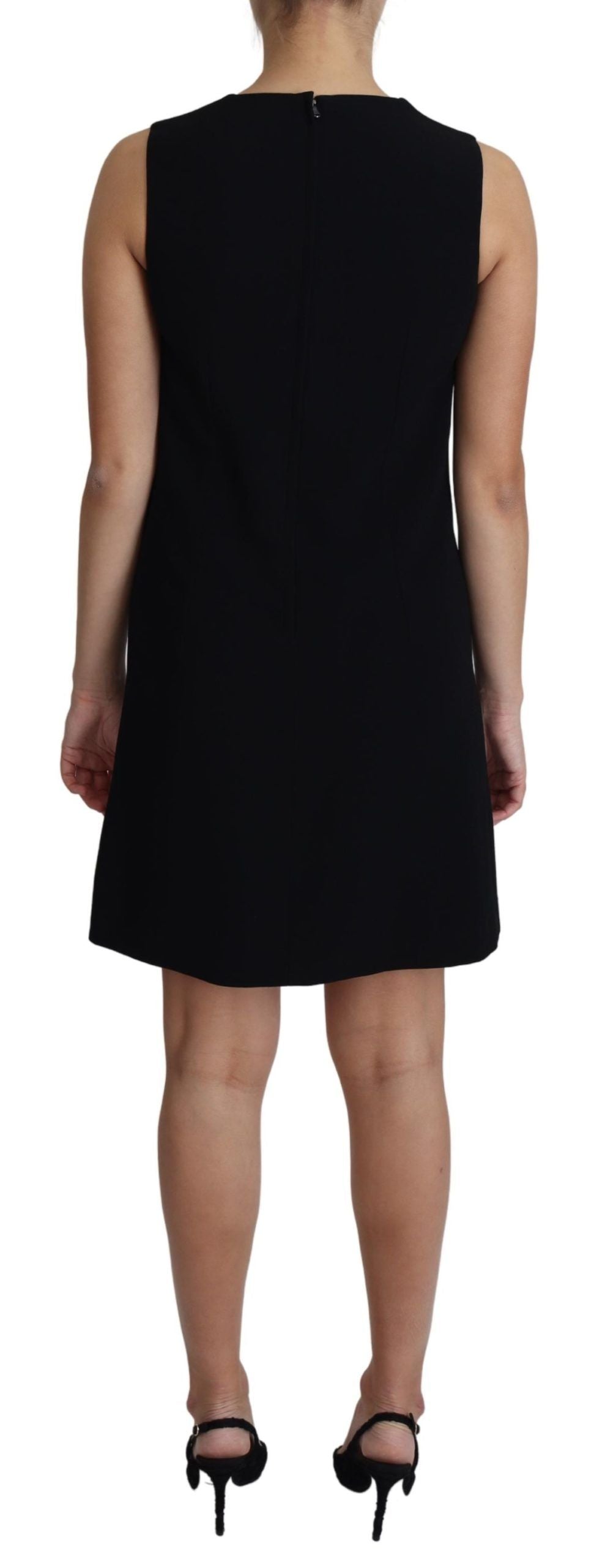 Elegant Sleeveless Black A-Line Mini Dress