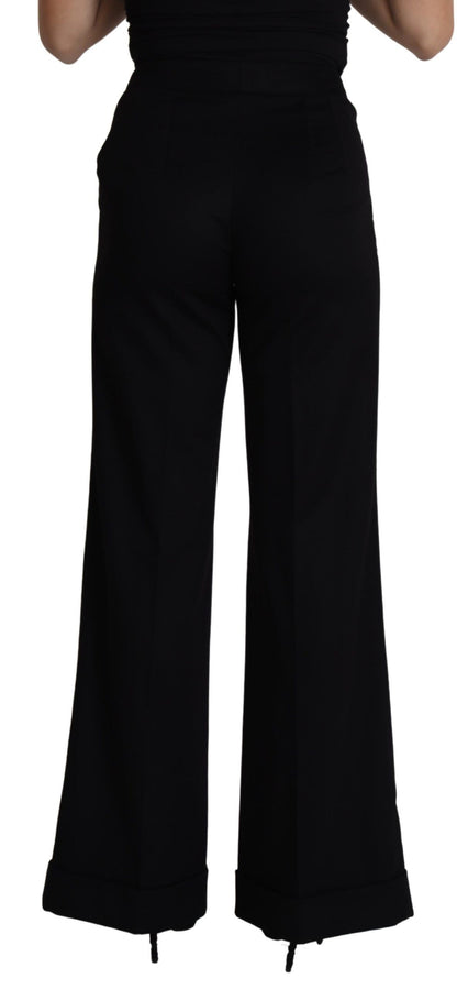 Elegant Cashmere Wide Leg Trousers