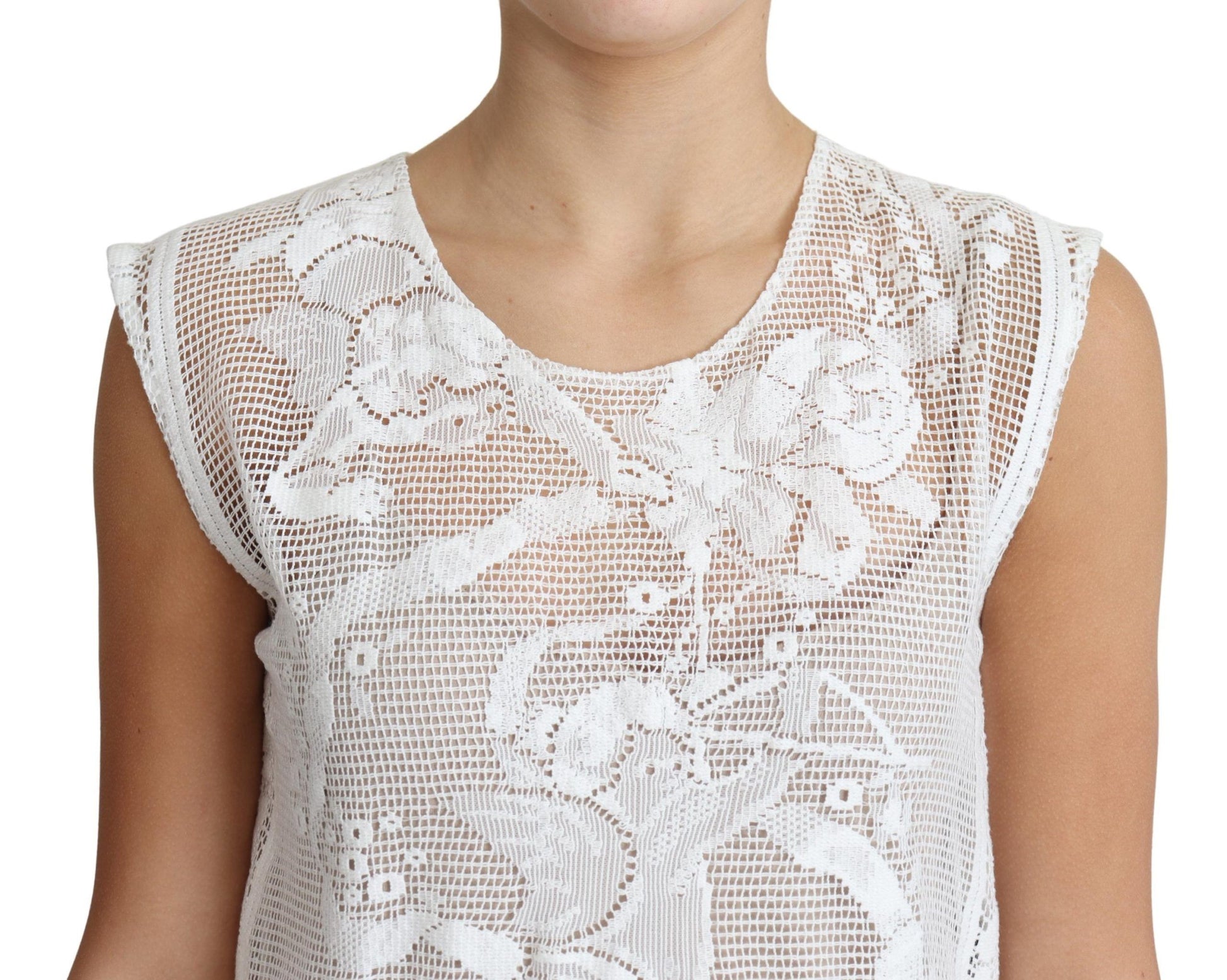 Chic Lace Floral Sleeveless Top