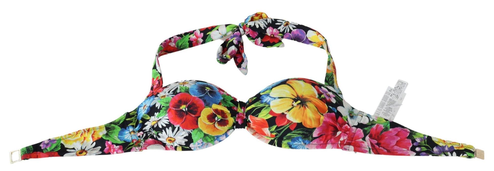 Top de bikini de alta gama con elegancia floral