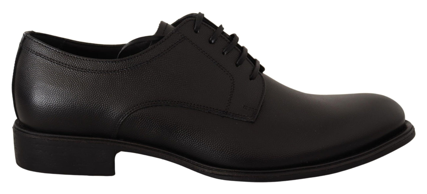 Elegantes zapatos Derby de piel negra