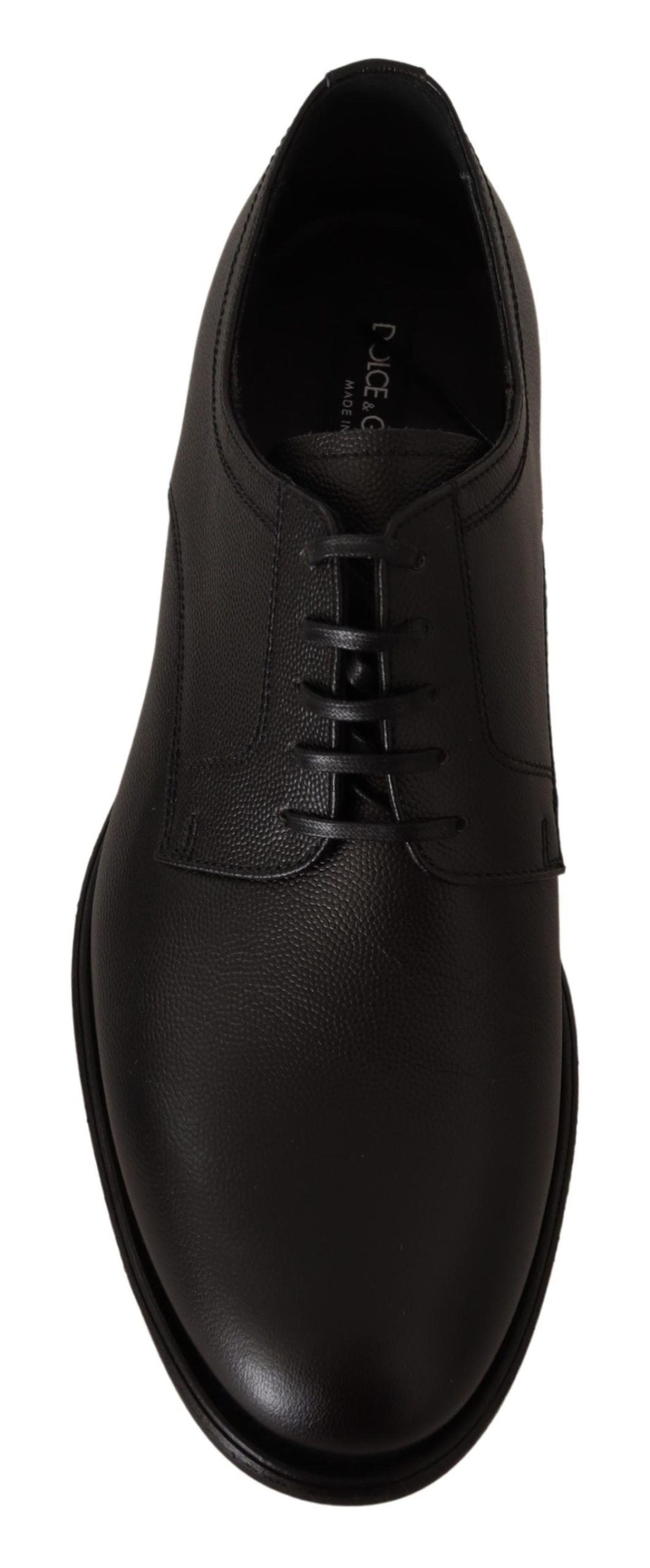 Elegantes zapatos Derby de piel negra