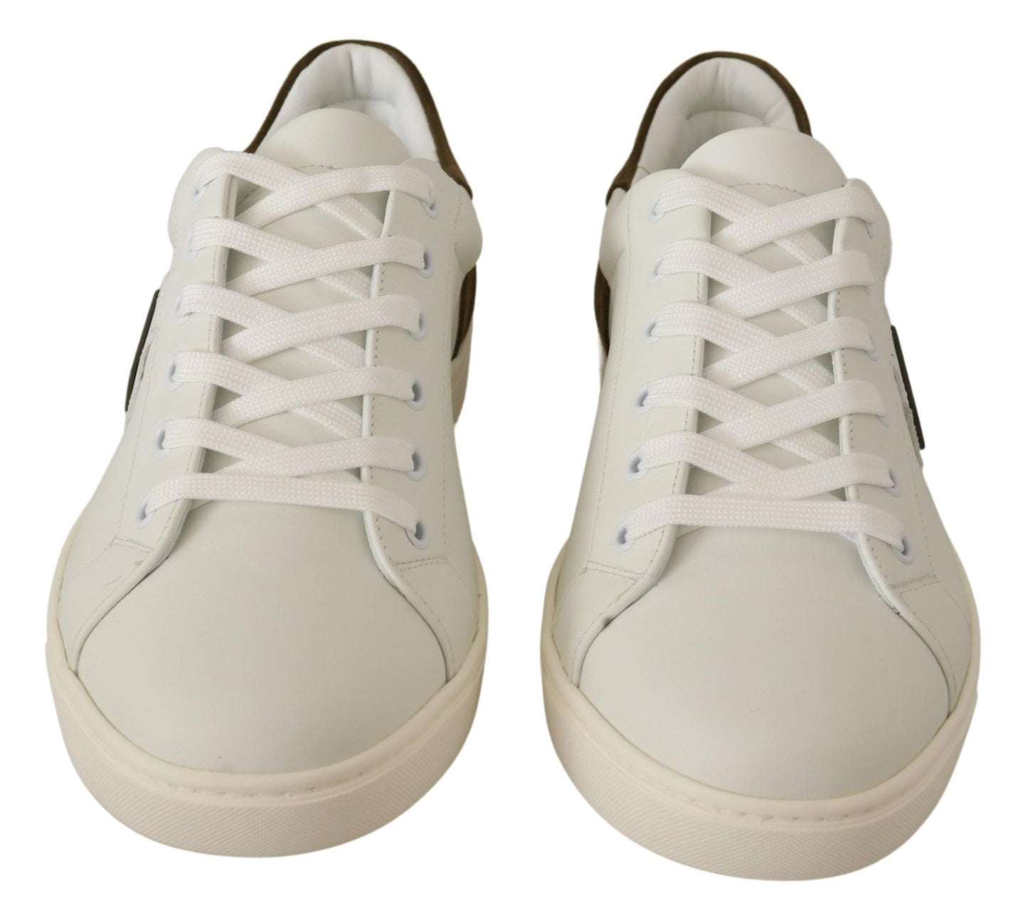 Zapatillas elegantes de piel blanca para hombre