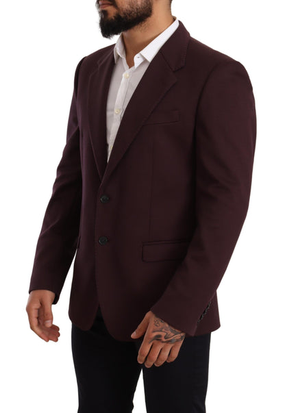 Elegante blazer ajustado color índigo para hombre