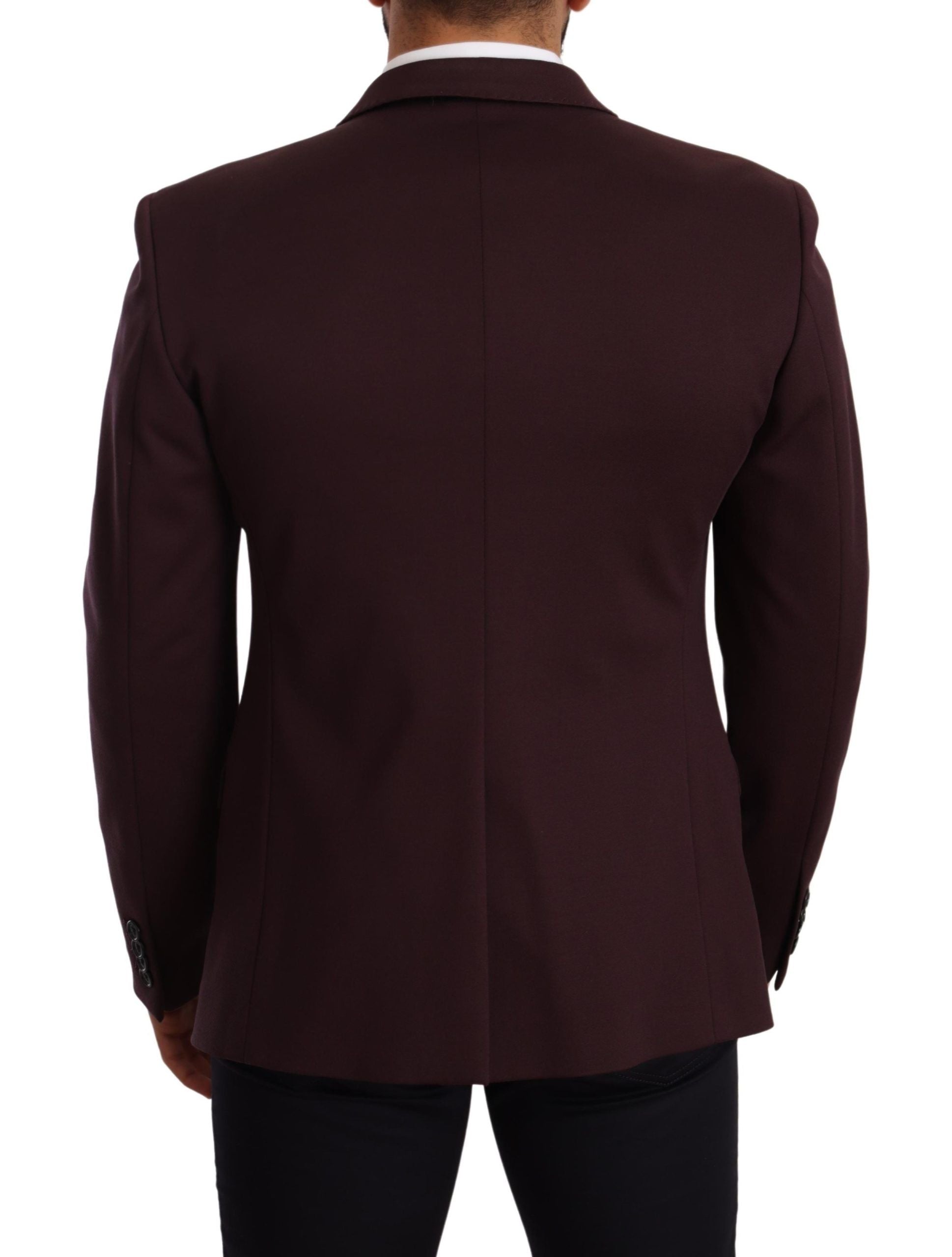 Elegante blazer ajustado color índigo para hombre