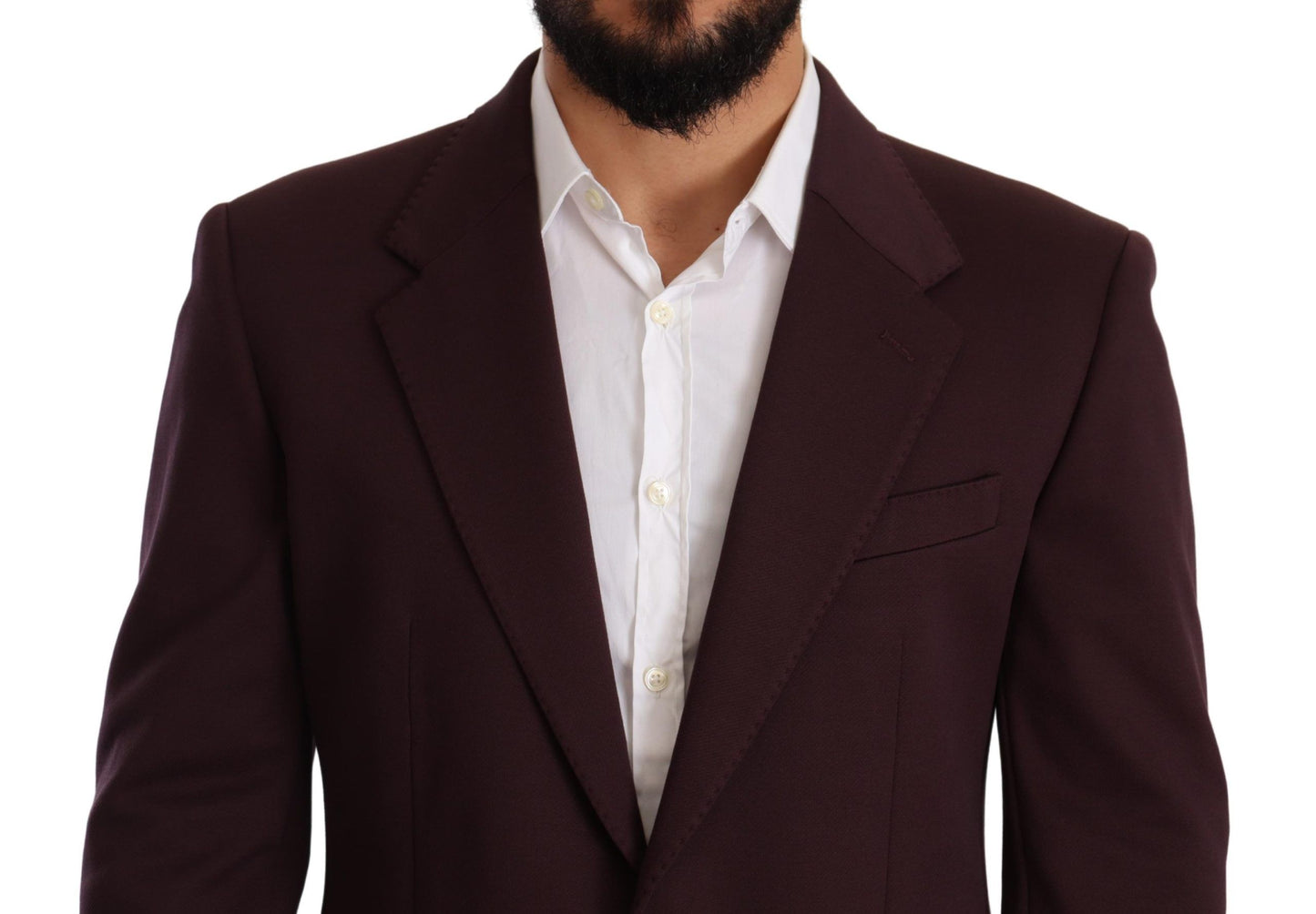 Elegante blazer ajustado color índigo para hombre