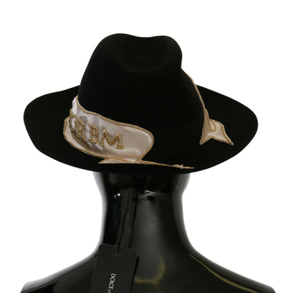 Elegante Sombrero de Panamá Negro Lapin Ala Ancha