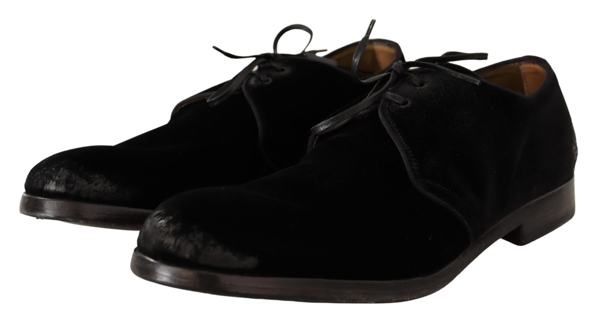 Elegant Black Velvet Derby Shoes