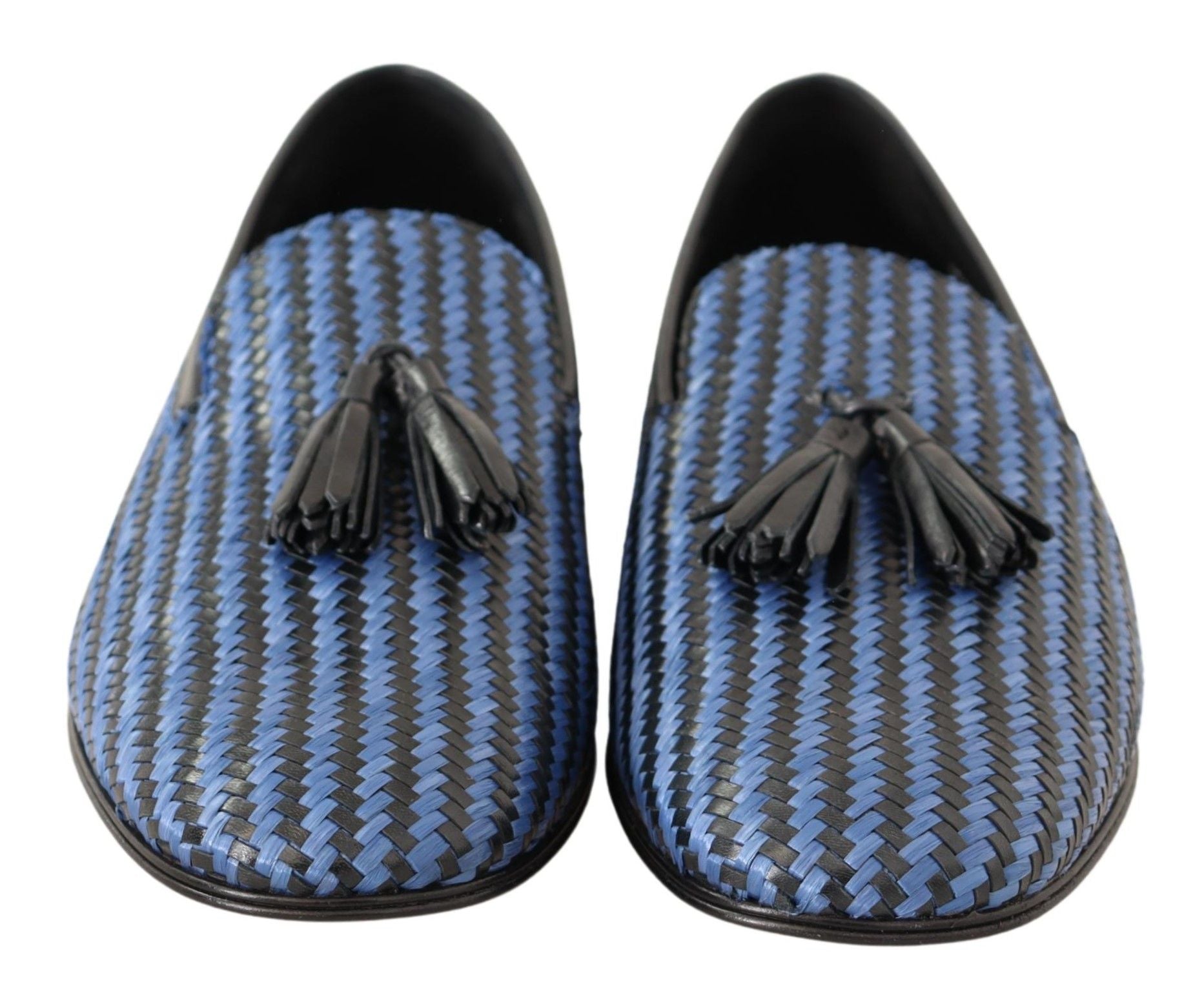 Mocasines elegantes de piel tejida