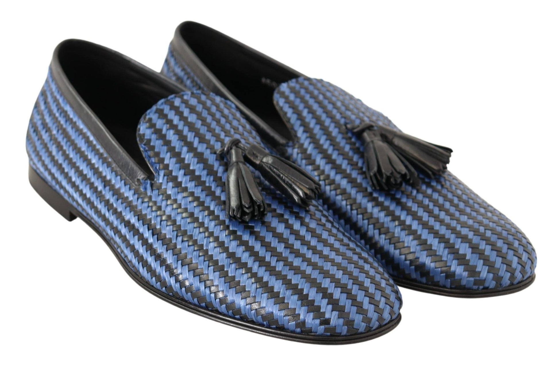 Mocasines elegantes de piel tejida