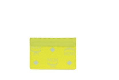 Cartera con tarjetero de cuero Spectrum Diamond Mini Neon Yellow Visetos