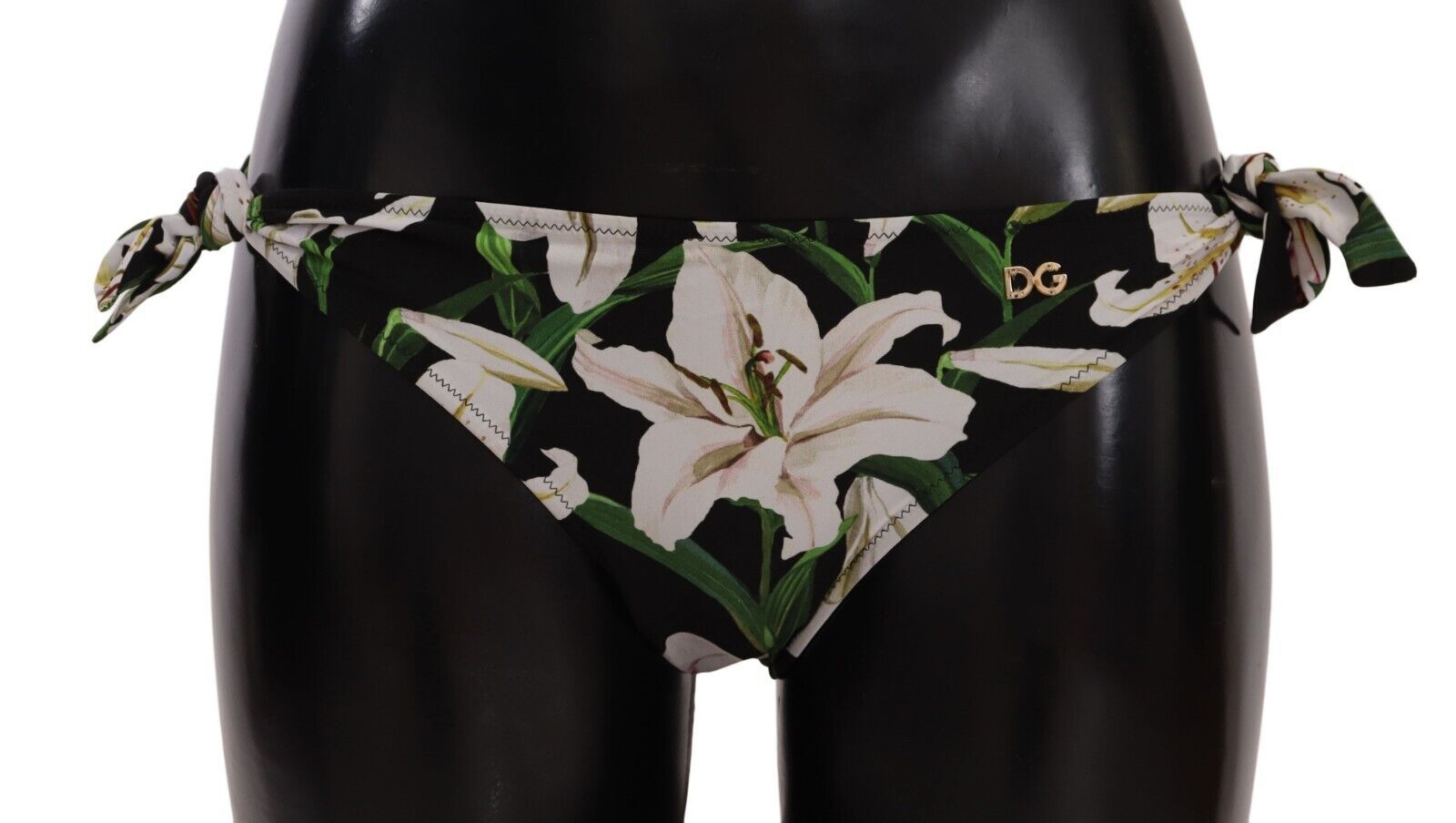 Elegante braguita de bikini con estampado de lirios