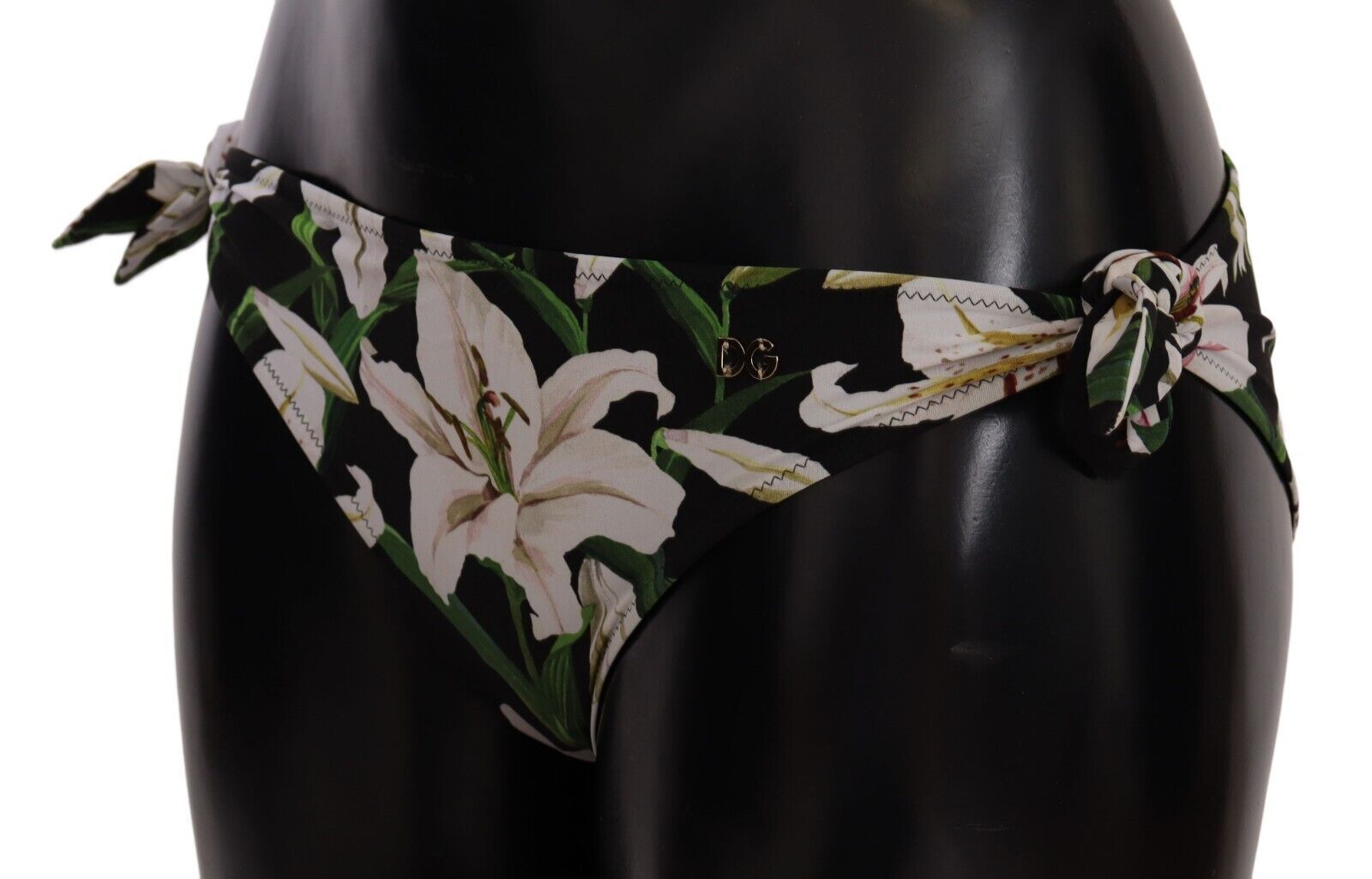 Elegante braguita de bikini con estampado de lirios