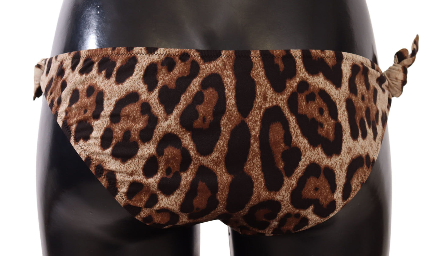 Elegante braguita de bikini con estampado de leopardo