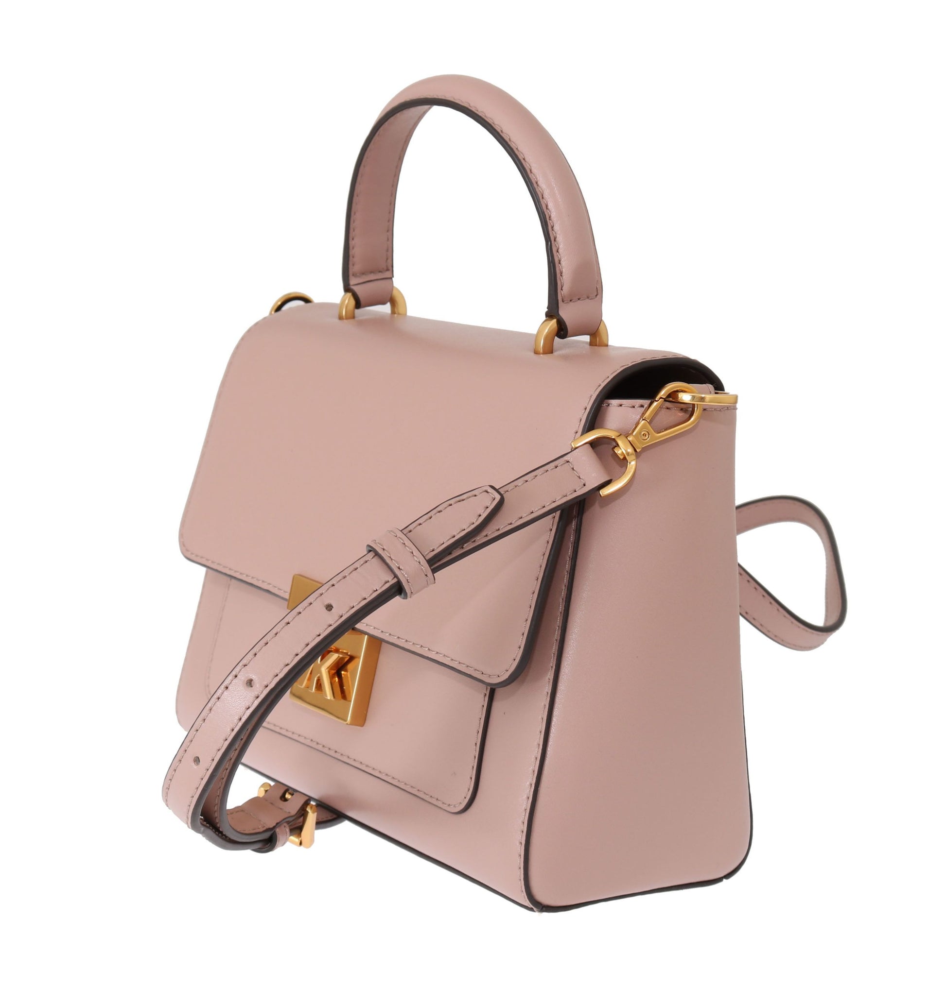 Elegante bolso de hombro Mindy de piel rosa