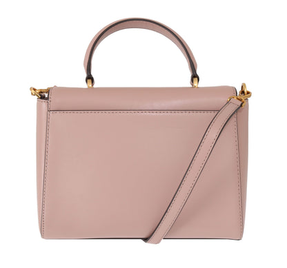 Elegante bolso de hombro Mindy de piel rosa