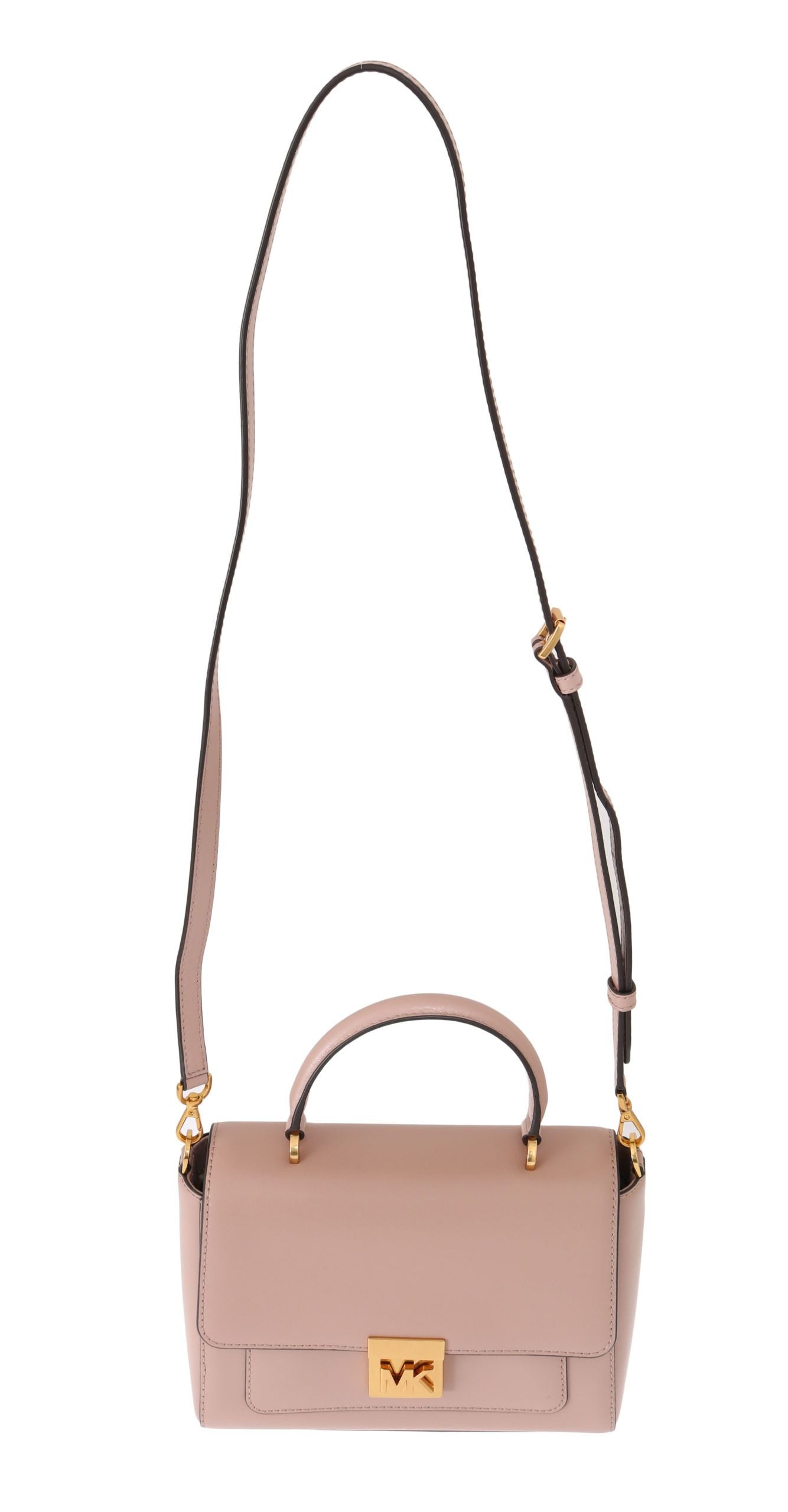 Elegante bolso de hombro Mindy de piel rosa