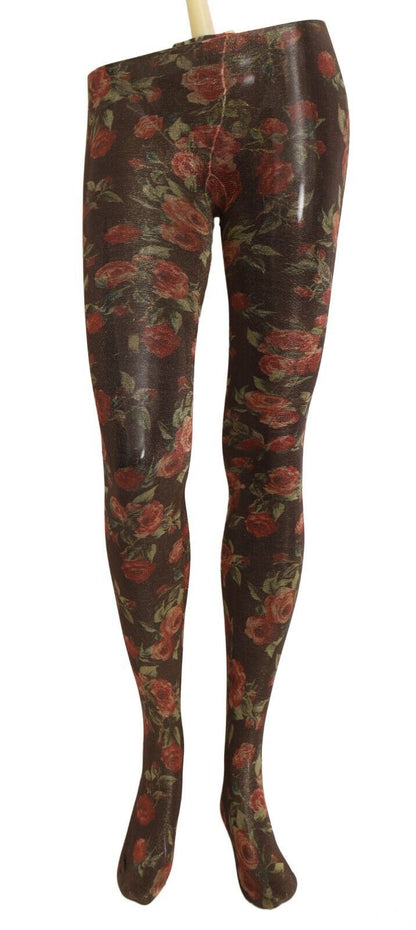 Floral Print Nylon Tights