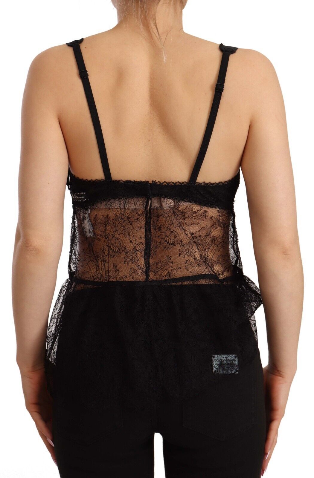 Camisola elegante de seda negra