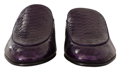 Purple Exotic Python Leather Slides