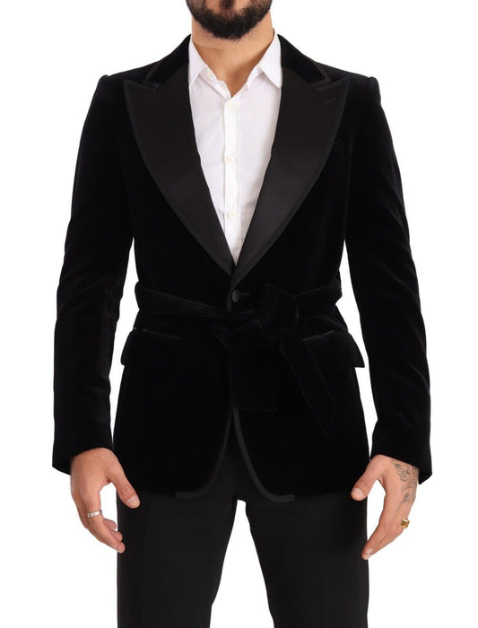 Elegante blazer de terciopelo de un solo pecho