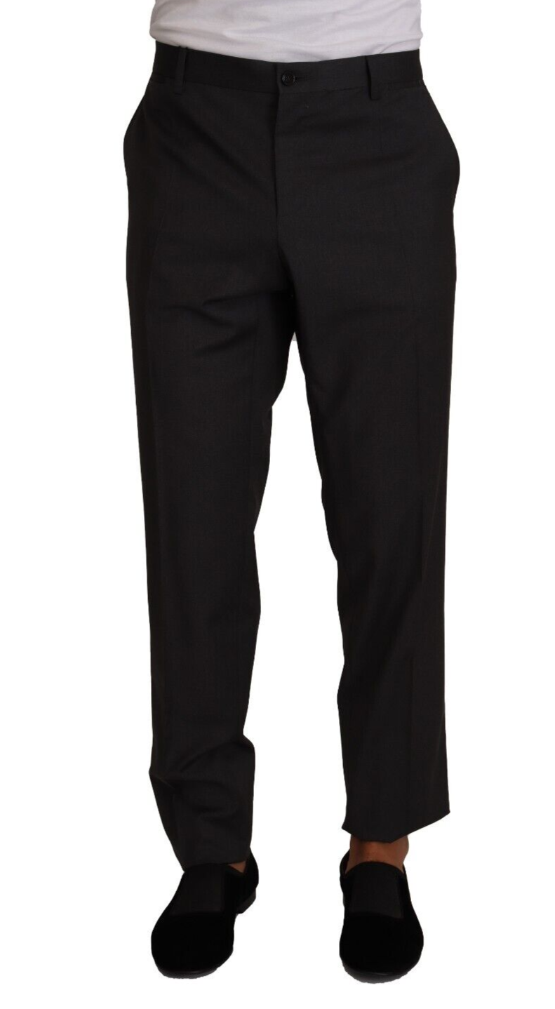 Elegante pantalón de vestir de lana gris