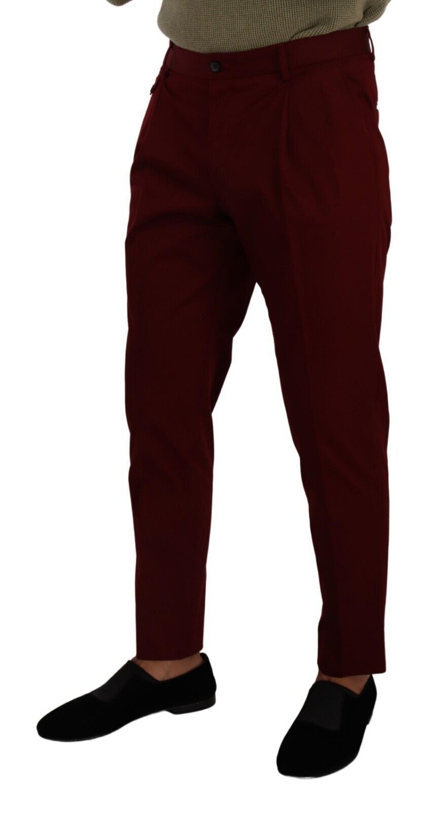 Chinos elegantes de vestir en color rojo oscuro para hombre