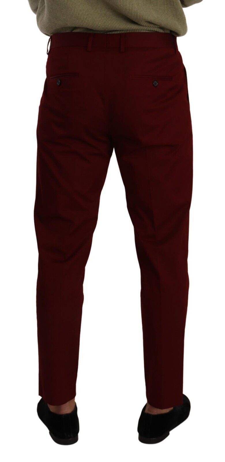 Chinos elegantes de vestir en color rojo oscuro para hombre