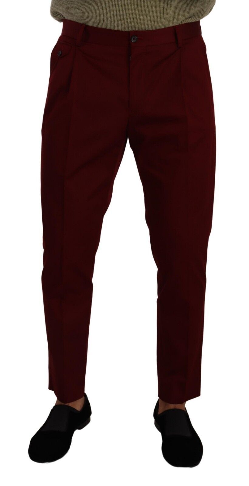 Chinos elegantes de vestir en color rojo oscuro para hombre