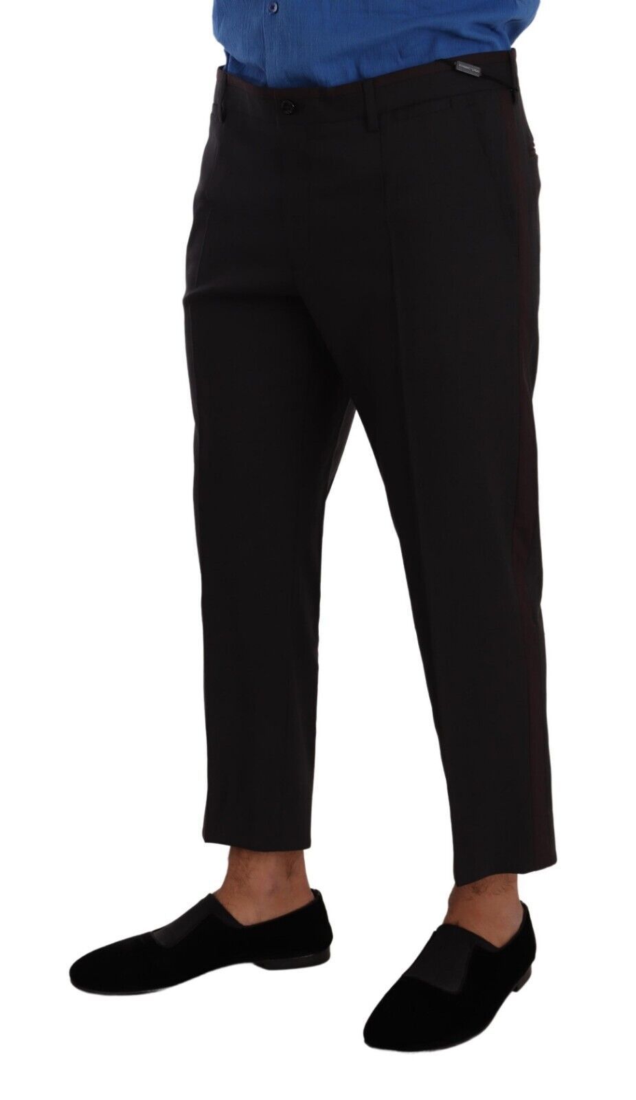 Elegant Cropped Wool Stretch Pants