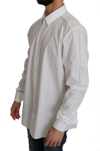 Camisa formal blanca de corte entallado exclusiva