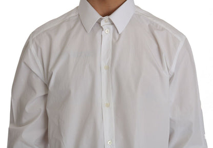 Camisa formal blanca de corte entallado exclusiva