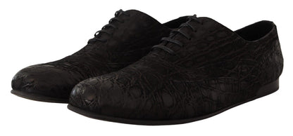 Elegantes zapatos oxford de piel exótica