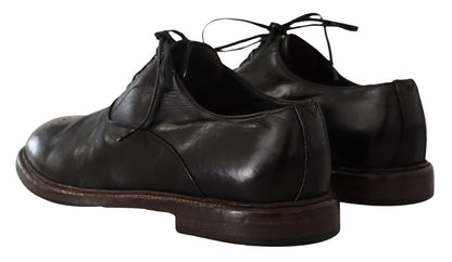 Zapatos formales Derby de cuero negro elegantes