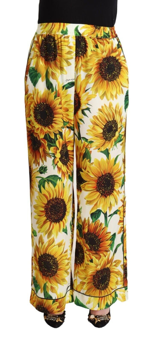 Elegantes pantalones de pata ancha Sunflower