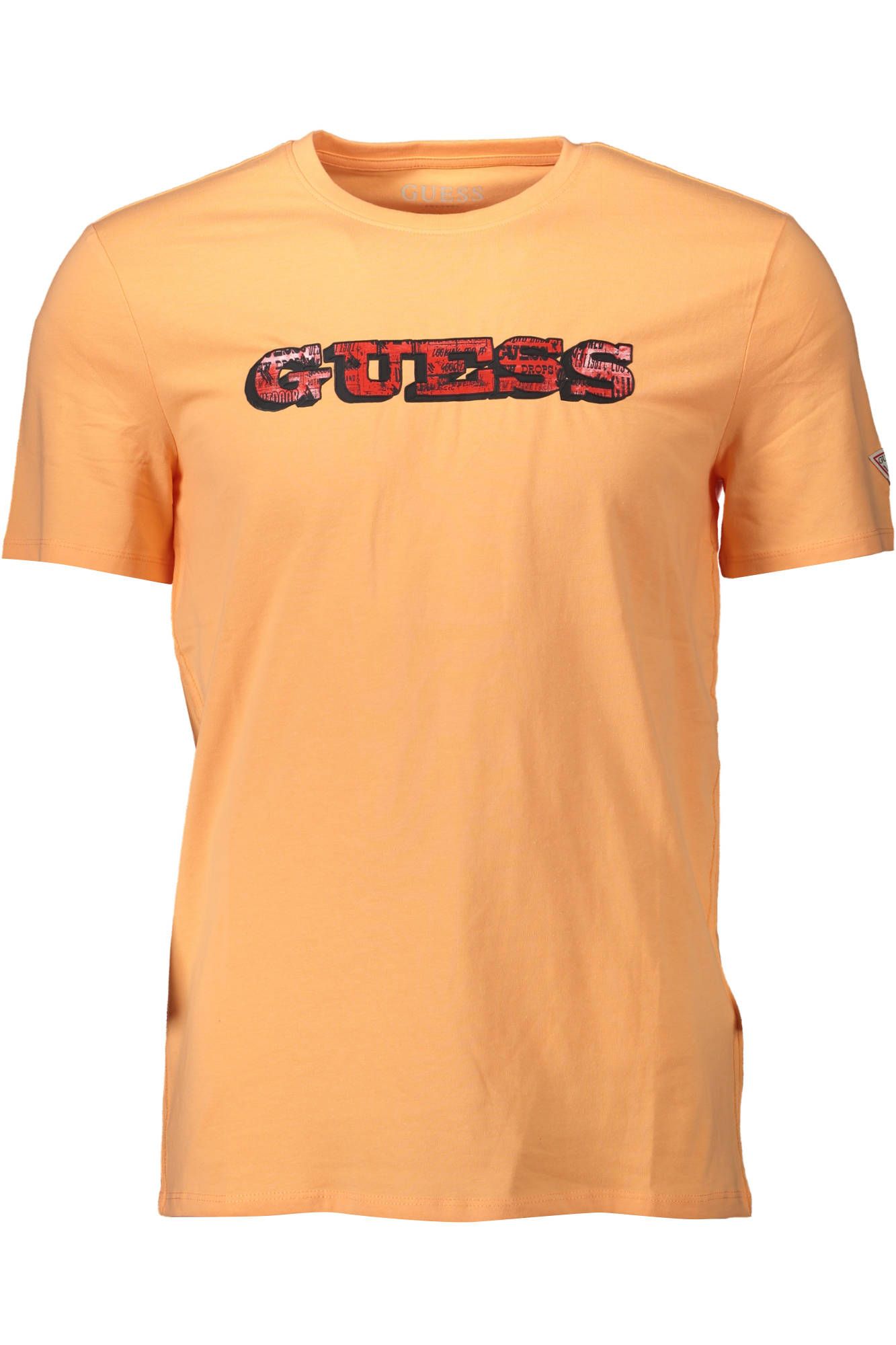 Camiseta de algodón naranja para hombre