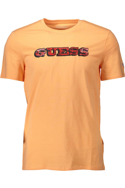 Camiseta de algodón naranja para hombre