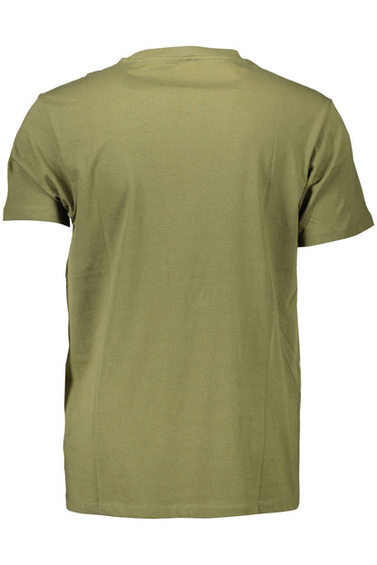 Green Cotton Men T-Shirt