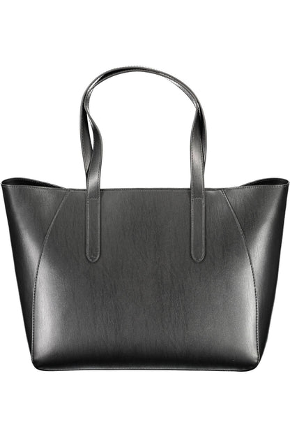 Black Polyethylene Women Handbag