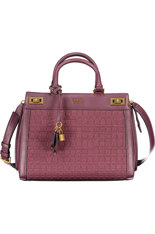 Elegante bolso de poliuretano morado