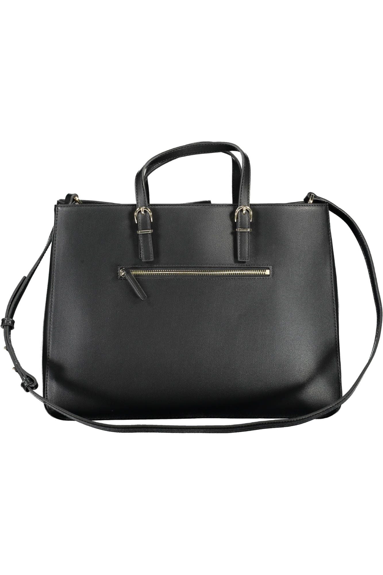 Bolso de mano de mujer de polietileno negro