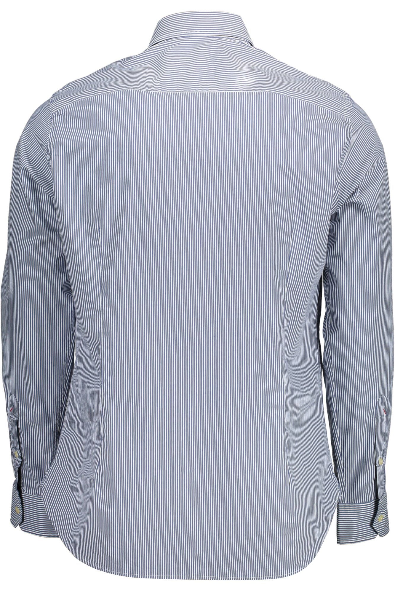 Camisa azul de algodón para hombre