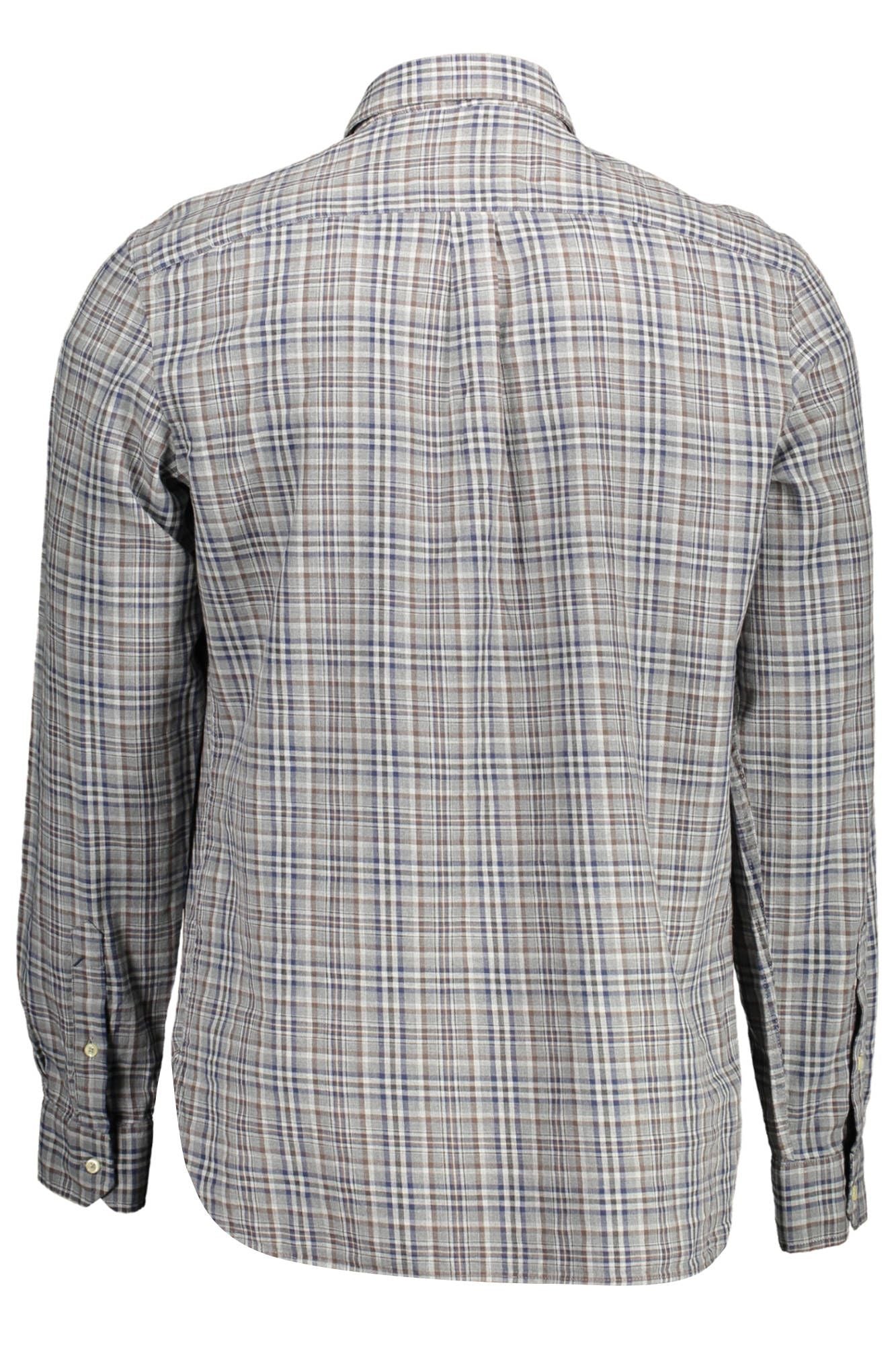 Gray Cotton Men Shirt