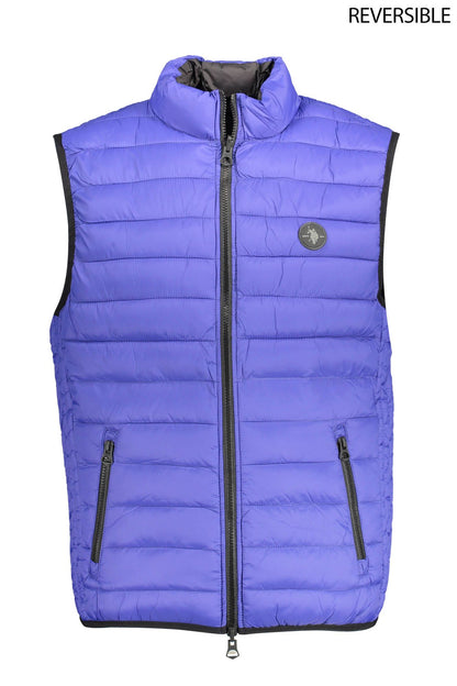 Blue Nylon Men Jacket