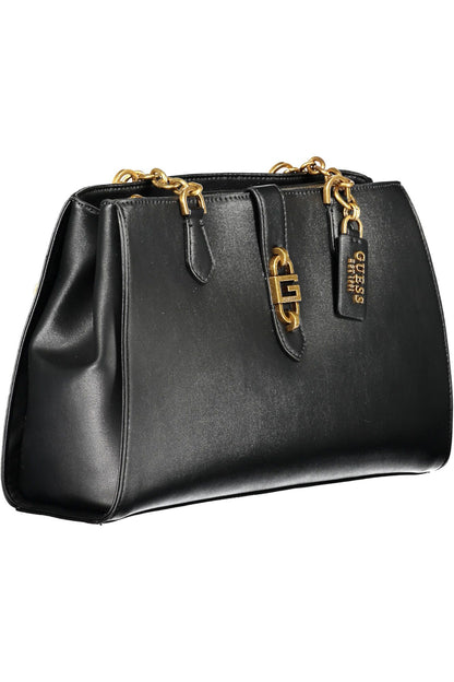 Bolso de mano de mujer de polietileno negro