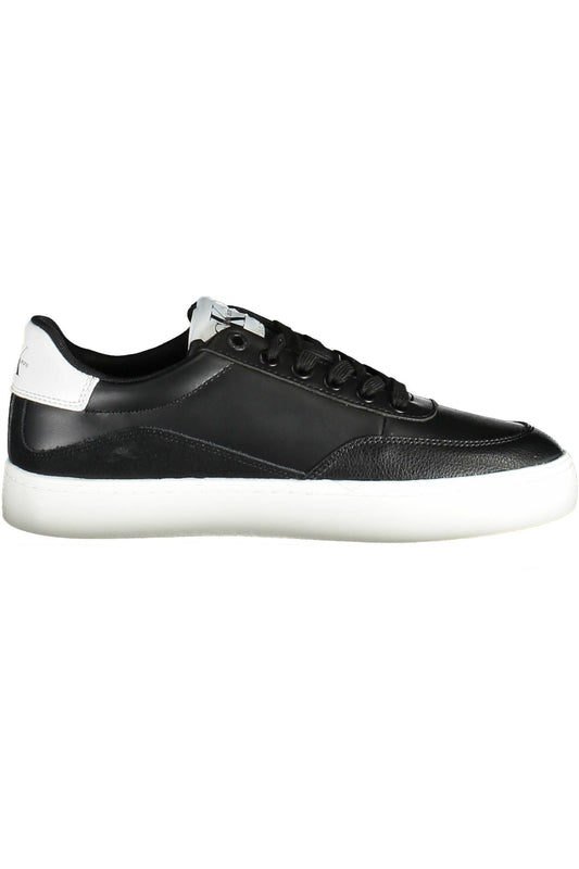 Black Leather Women Sneaker