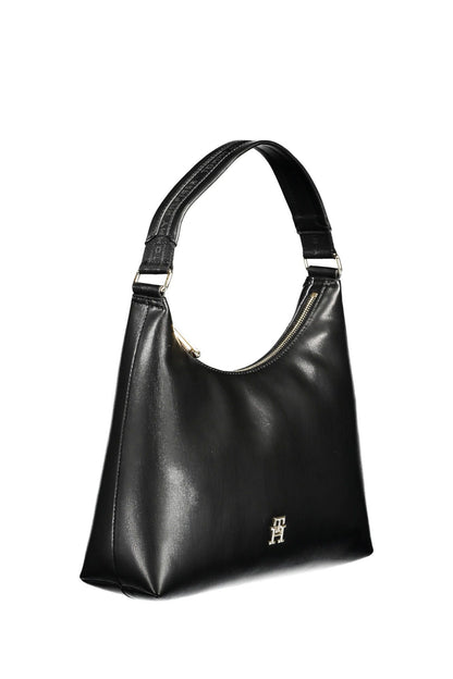 Bolso de mano de mujer de polietileno negro