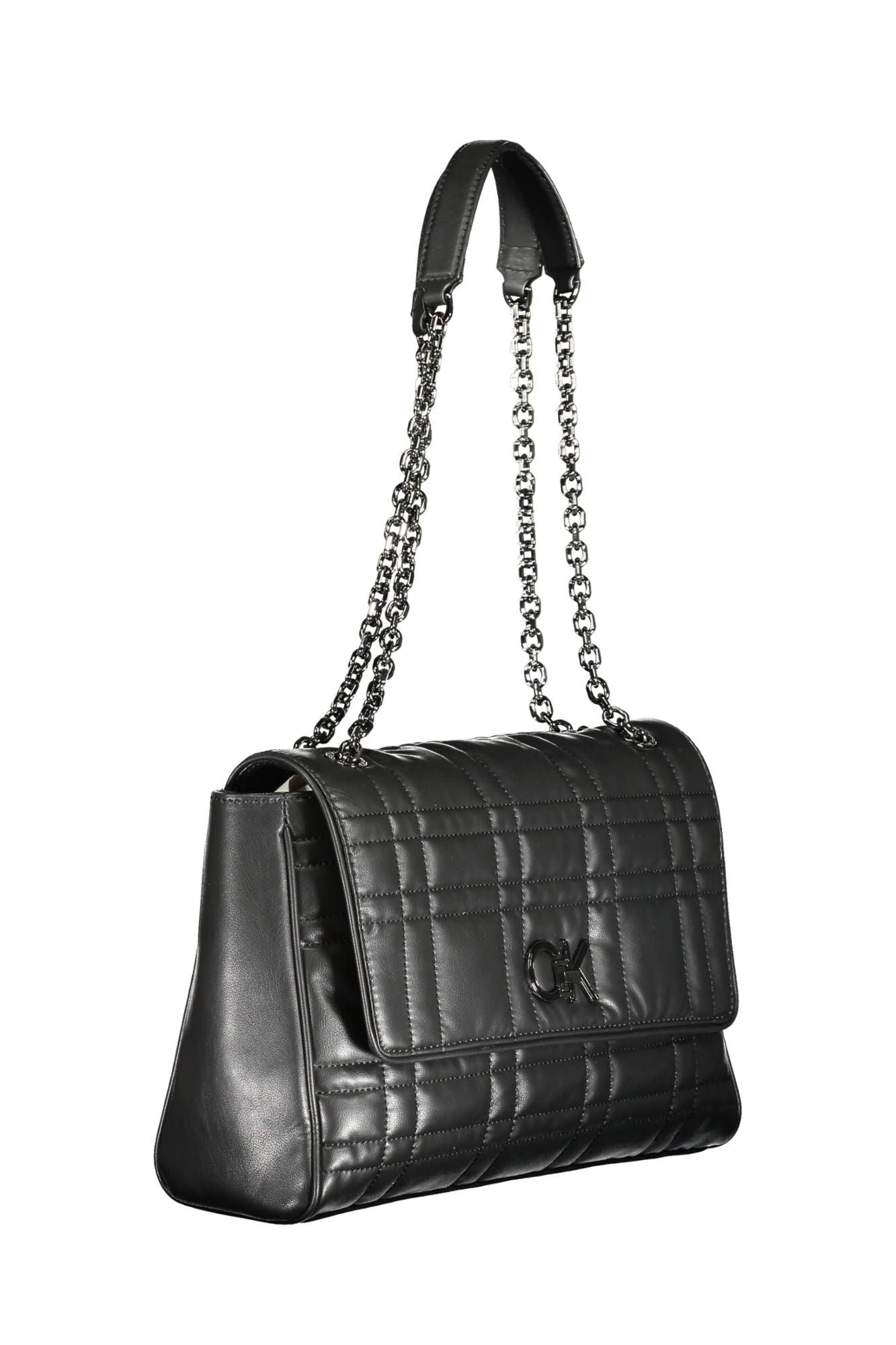 Bolso de mano de mujer de poliéster negro