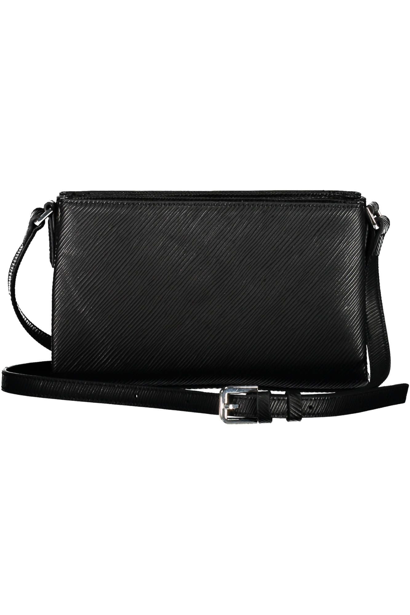 Black Polyester Women Handbag