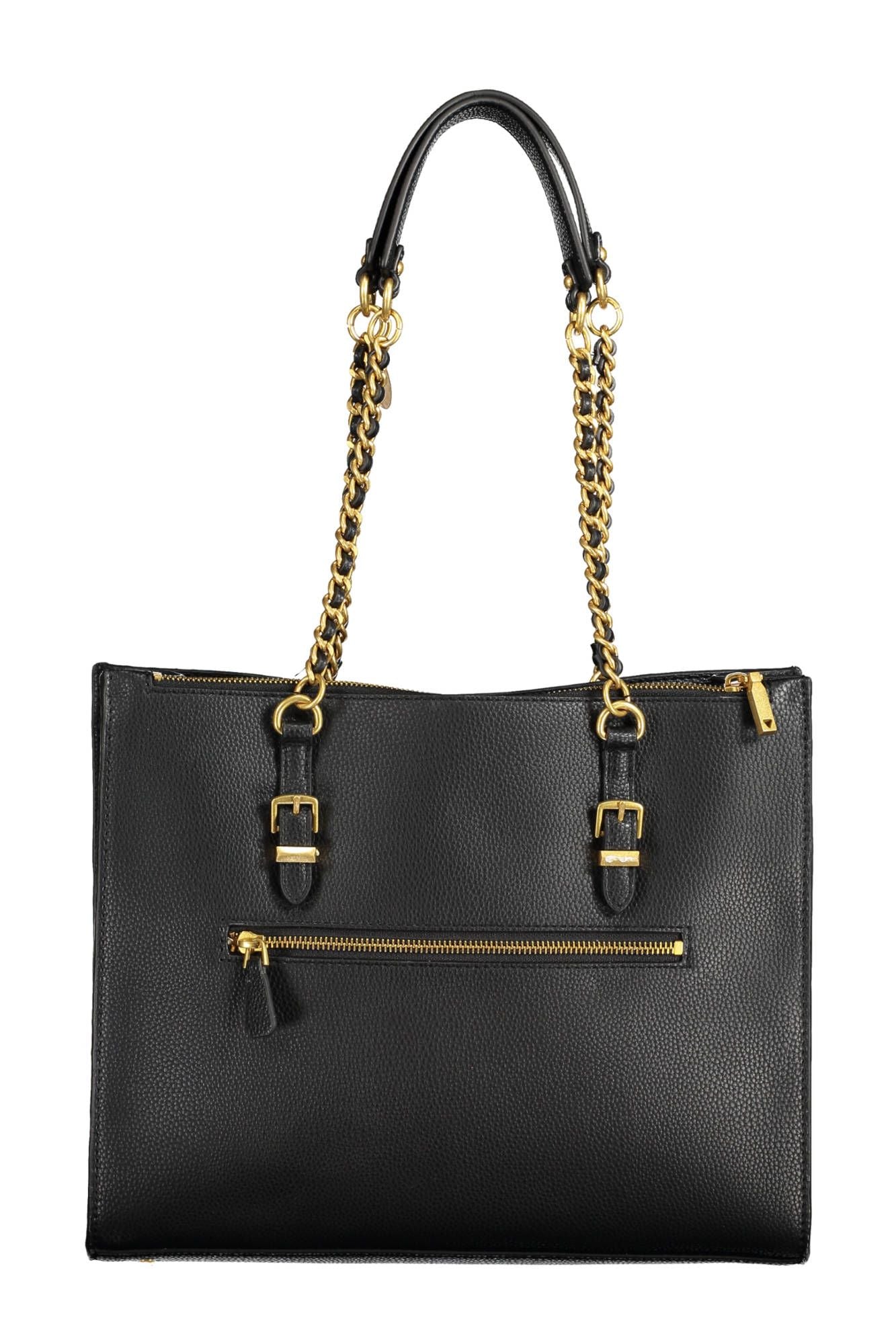 Black Polyethylene Women Handbag